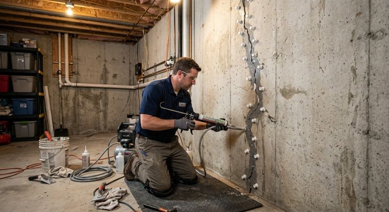 Basement Crack Repair in West Jordan, UT