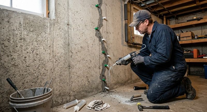 Cracked Basement Floor Repair in West Jordan, UT
