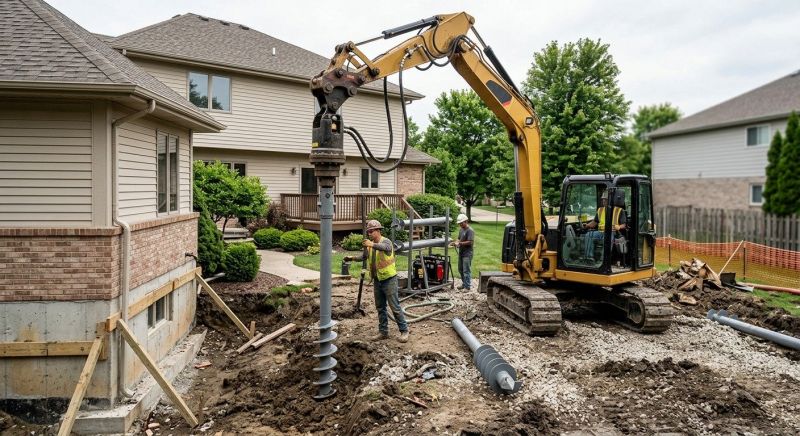 Helical Pile Installation in West Jordan, UT