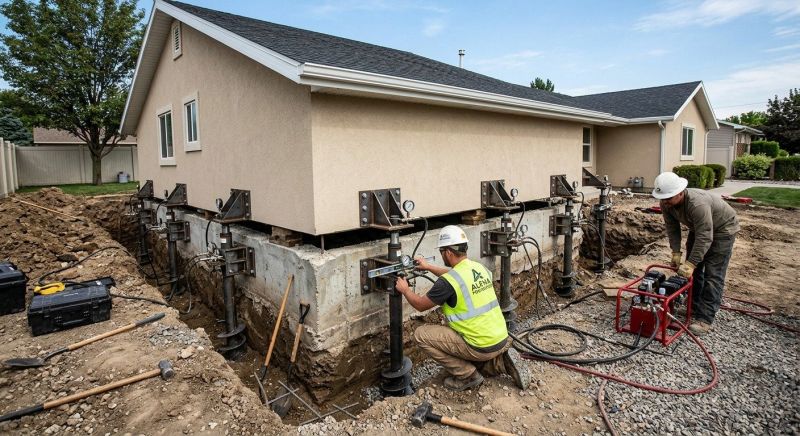House Foundation Leveling in West Jordan, UT